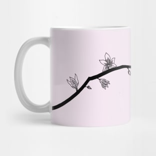 Cherry Blossom on pale pink Mug